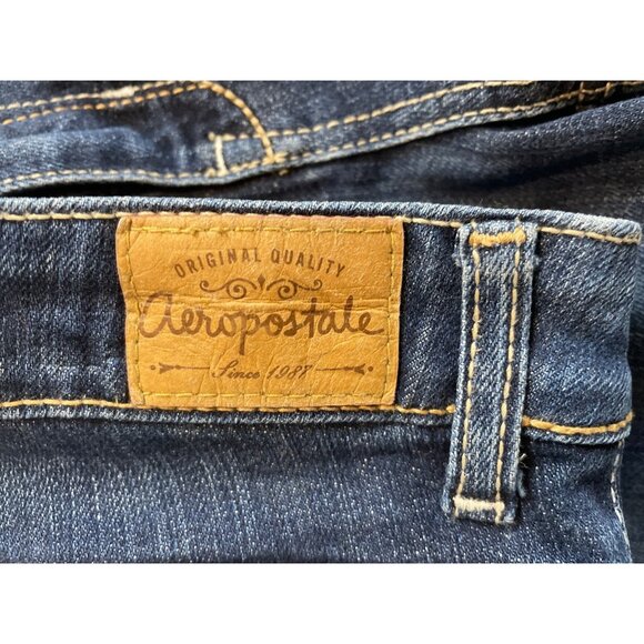 Aeropostale  Womens Size 11/12 Bayla Skinny Curvy Tapered Blue Denim Jeans - Picture 5 of 7